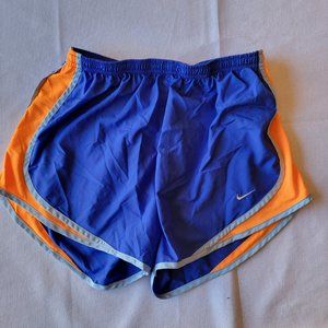 Nike, Dri-Fit Tempo, Blue and Orange Shorts, Size M